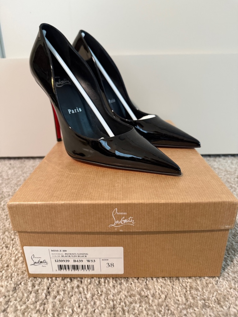 Christian Louboutin Miss Z 100 Black Patent Pump